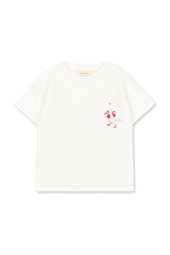 Konges Sløjd tričko dětské s příměsí lnu ERA TEE OCS KS105359.PPY2 bílá SS26