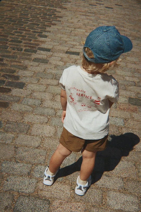 Konges Sløjd тениска за деца с ленена смес ERA TEE OCS KS105359.PPY2