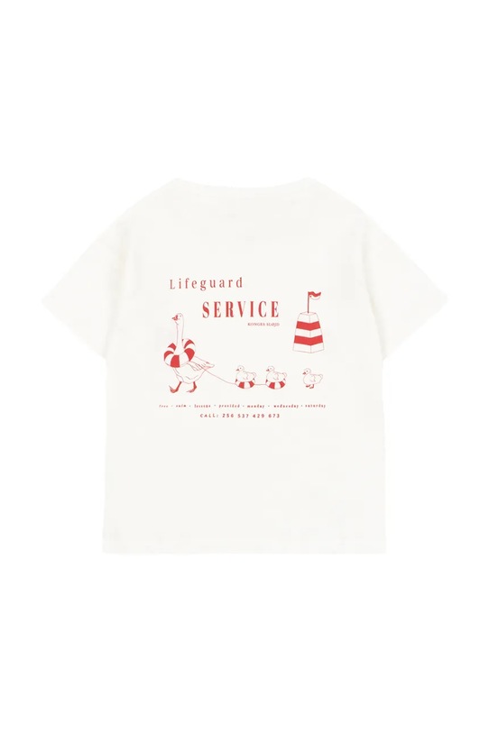 Момче Konges Sløjd тениска за деца с ленена смес ERA TEE OCS KS105359.PPY2 бял