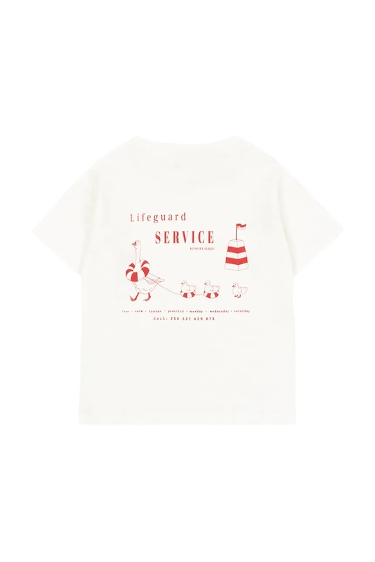 CHLAPEC Konges Sløjd tričko dětské s příměsí lnu ERA TEE OCS KS105359.PPY2 bílá