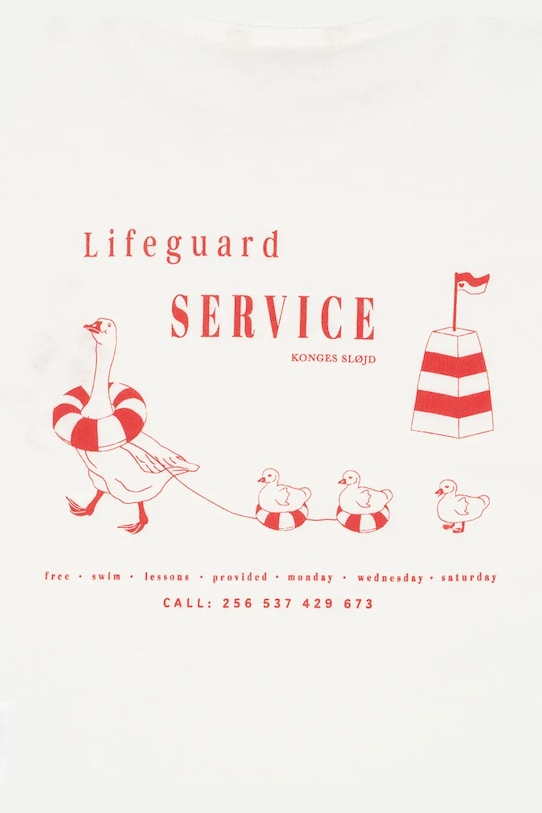 Konges Sløjd tričko dětské s příměsí lnu ERA TEE OCS bílá KS105359.PPY2