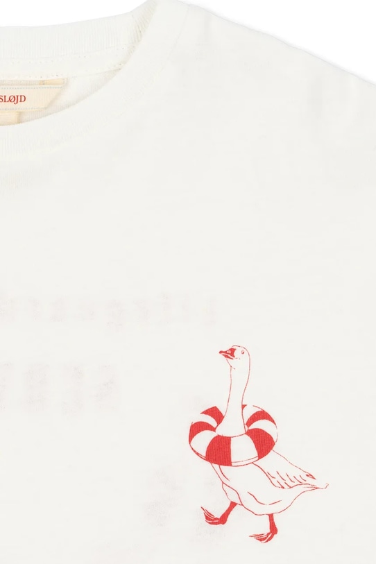 Konges Sløjd tričko dětské s příměsí lnu ERA TEE OCS KS105359.PPY2 bílá