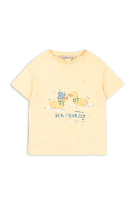 Konges Sløjd тениска за деца с ленена смес ERA TEE OCS KS105359.PPY2 жълт SS26