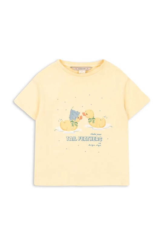 Konges Sløjd тениска за деца с ленена смес ERA TEE OCS KS105359.PPY2 жълт SS26