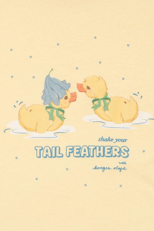 Konges Sløjd тениска за деца с ленена смес ERA TEE OCS жълт KS105359.PPY2