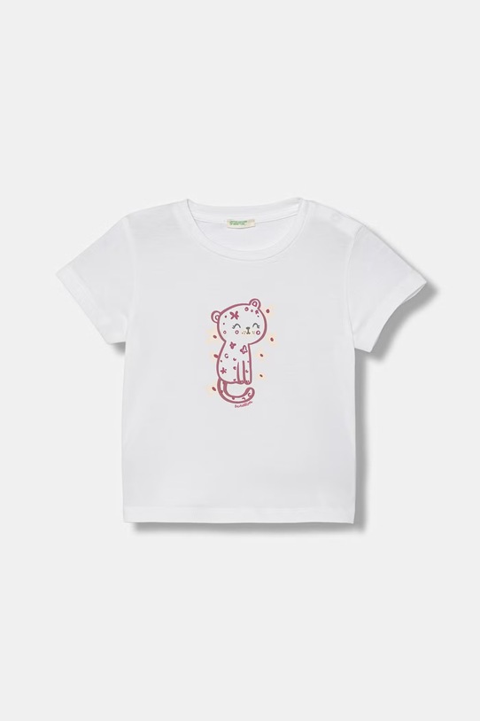 United Colors of Benetton tricou pentru copii, din bumbac alb 3I1XA1078.W.seasonal