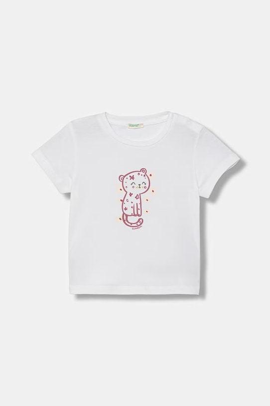 United Colors of Benetton tricou pentru copii, din bumbac alb 3I1XA1078.W.seasonal