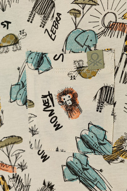 Chlapec United Colors of Benetton tričko detské bavlnené 34UTG10N2.P.seasonal béžová