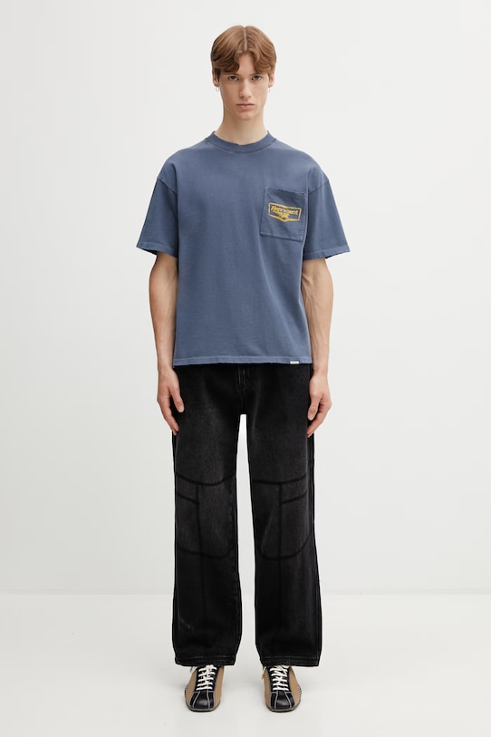 Represent NOTHING FASTER t-shirt in cotone da uomo blu MLM100596.10