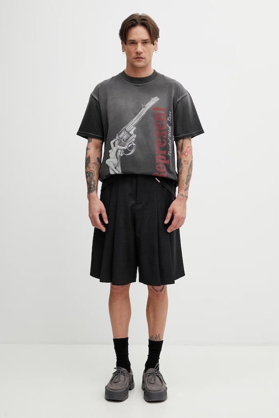 Represent LOADED WITH LOVE t-shirt bawełniany męski MLM100682.04 szary