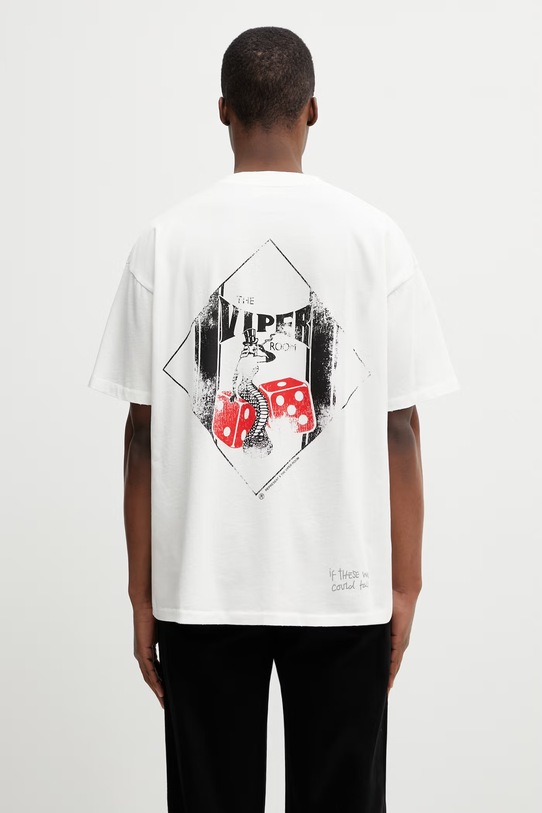 Represent THE VIPER ROOM DICE t-shirt męski bawełniany biały MLM100598.72