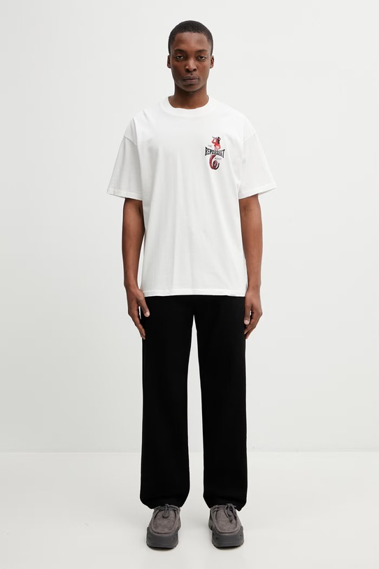 Represent THE VIPER ROOM DICE t-shirt męski bawełniany MLM100598.72 biały