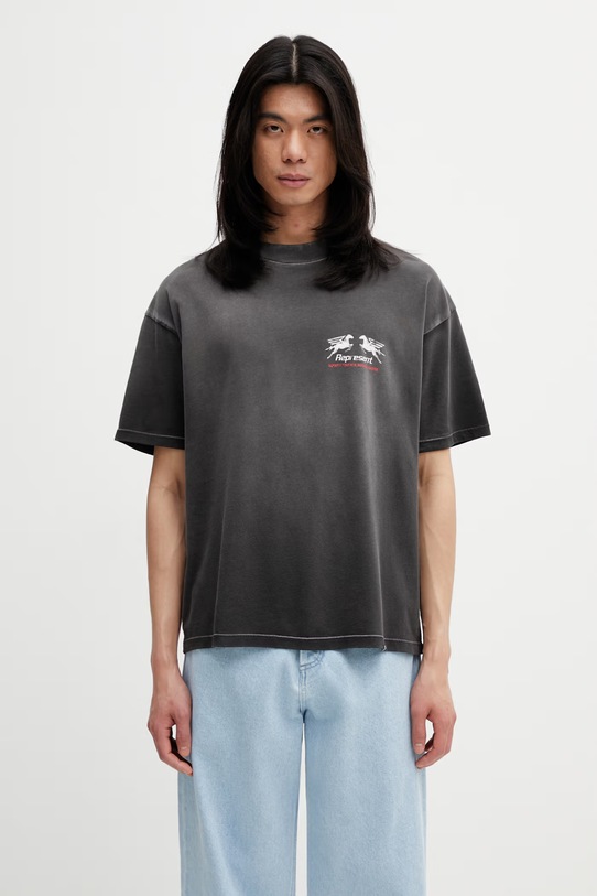 Odzież Represent 24 HOUR SERVICE T-shirt męski bawełniany MLM100768.04 szary