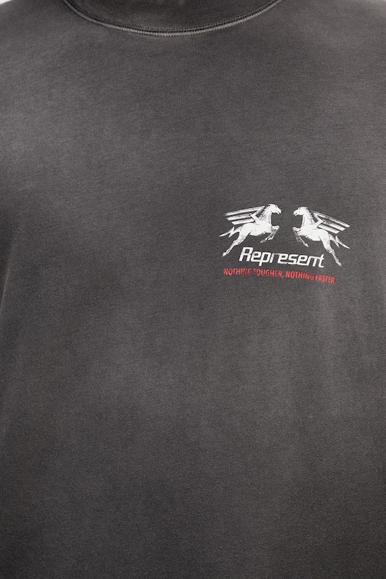 Represent 24 HOUR SERVICE T-shirt męski bawełniany szary MLM100768.04