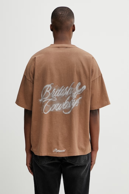 Odzież Represent t-shirt BRITISH COWBOYS MLM100592.16 brązowy