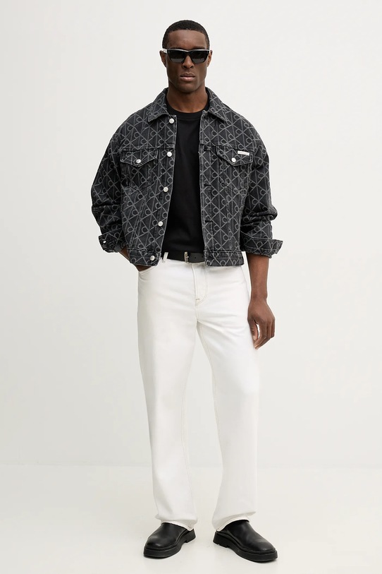 Βαμβακερό μπλουζάκι Calvin Klein Jeans LV04RE802G μαύρο SS26