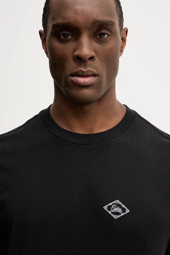 Βαμβακερό μπλουζάκι Calvin Klein Jeans μαύρο LV04RE802G