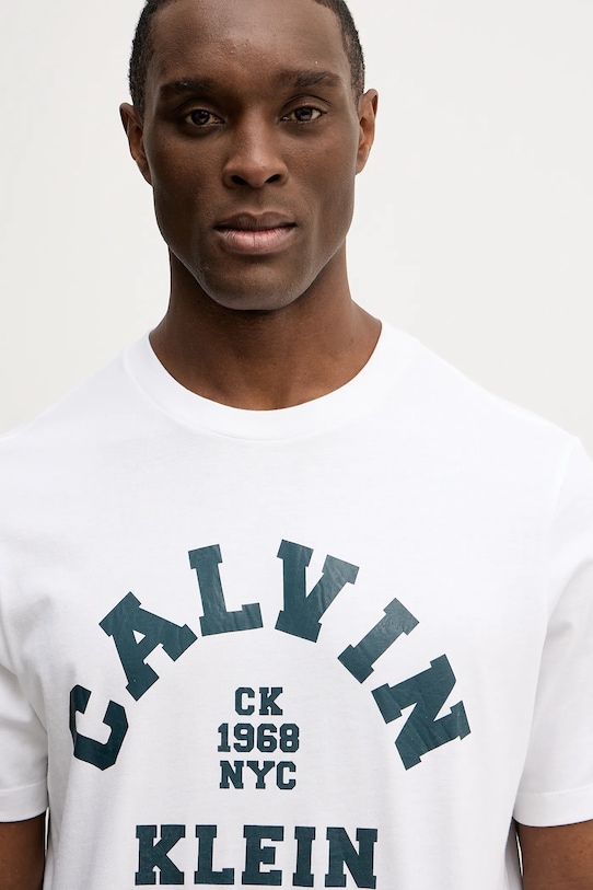 Calvin Klein Jeans t-shirt bawełniany biały LV04RE810G