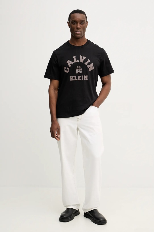 Calvin Klein Jeans t-shirt bawełniany LV04RE810G czarny SS26