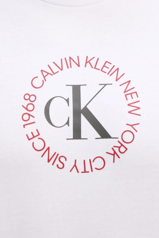 Bavlněné tričko Calvin Klein Jeans LV14RE816G bílá