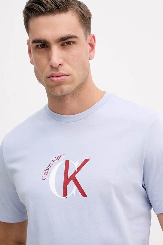 Calvin Klein Jeans t-shirt bawełniany niebieski LV14RE829G