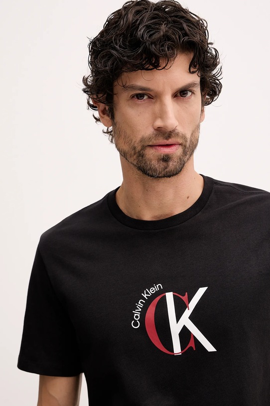 Calvin Klein Jeans t-shirt bawełniany czarny LV14RE829G