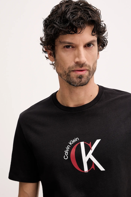 Calvin Klein Jeans t-shirt bawełniany czarny LV14RE829G
