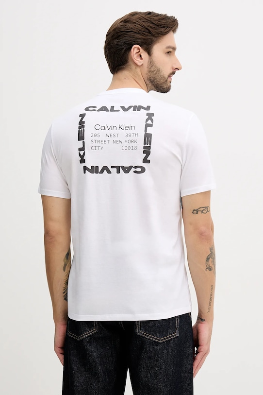 Odzież Calvin Klein Jeans t-shirt bawełniany LV14RE830G biały