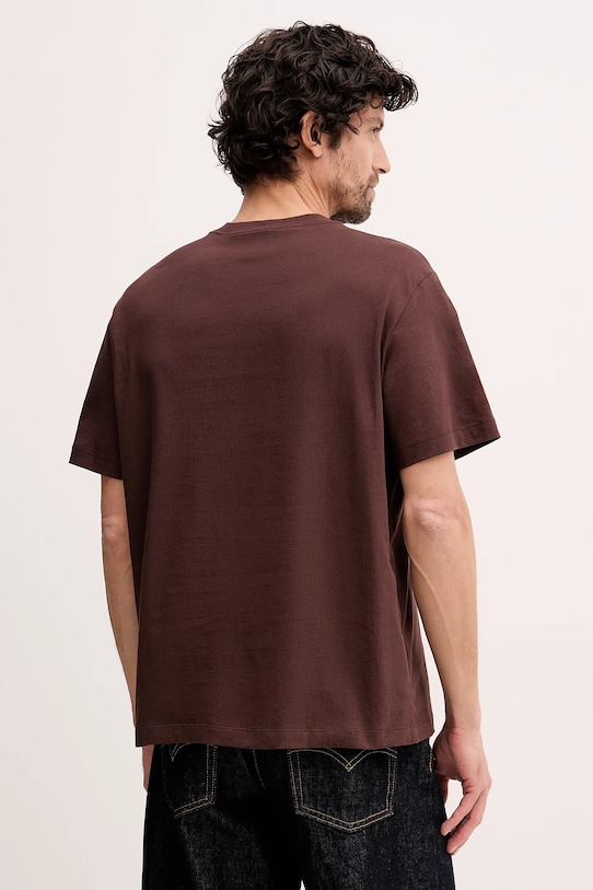 Odzież Calvin Klein Jeans t-shirt bawełniany LV14RE831G brązowy