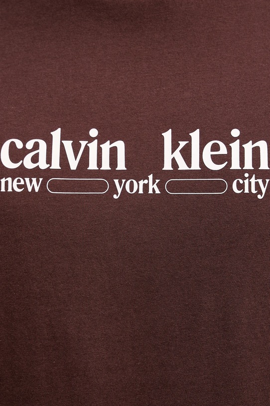 Calvin Klein Jeans t-shirt bawełniany LV14RE831G brązowy