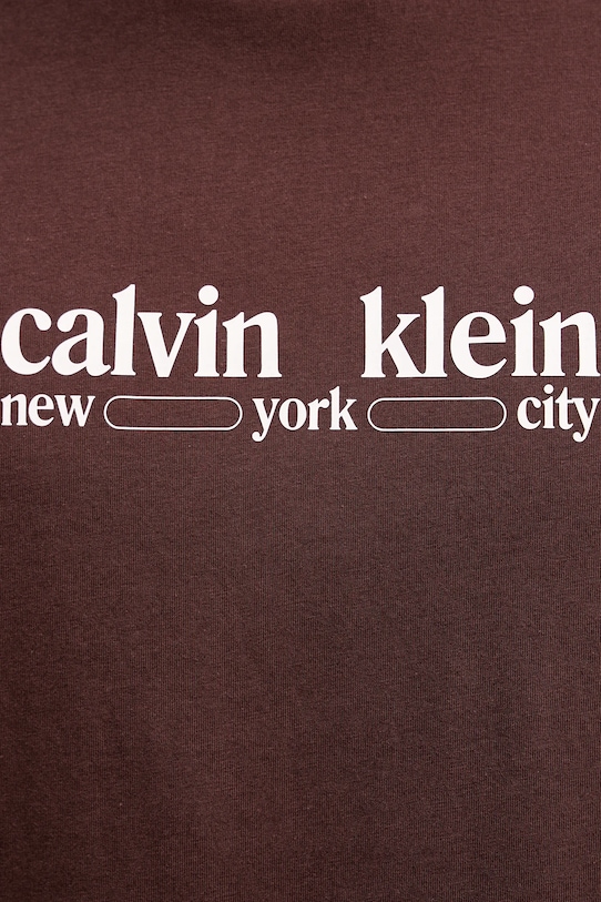 Calvin Klein Jeans t-shirt bawełniany LV14RE831G brązowy