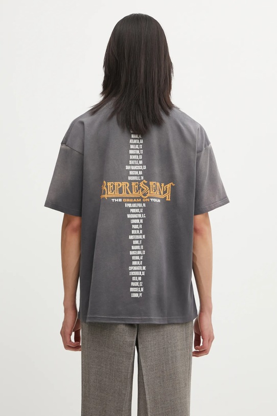 Odzież Represent t-shirt bawełniany Golden Tour MLM100823.46 szary