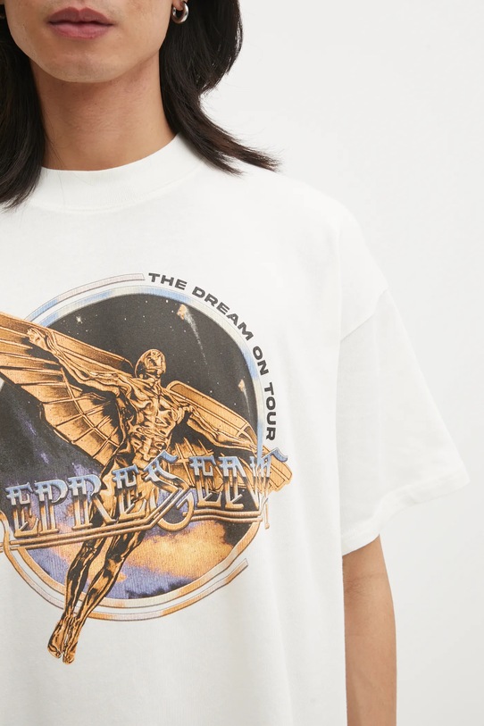 Represent t-shirt bawełniany Golden Tour beżowy MLM100823.72