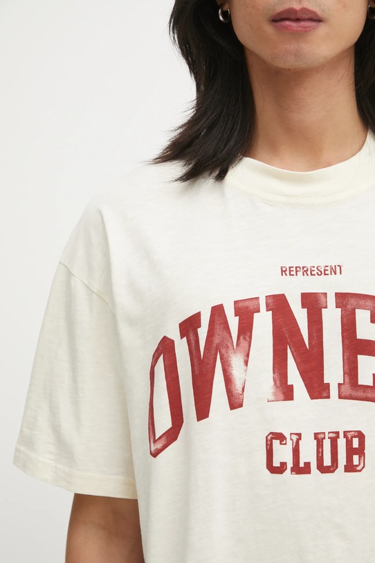 Represent t-shirt bawełniany Owners beżowy OCM100047.30