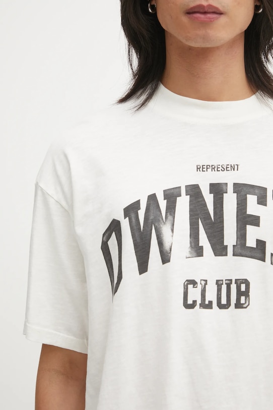 Represent t-shirt bawełniany Owners beżowy OCM100047.72