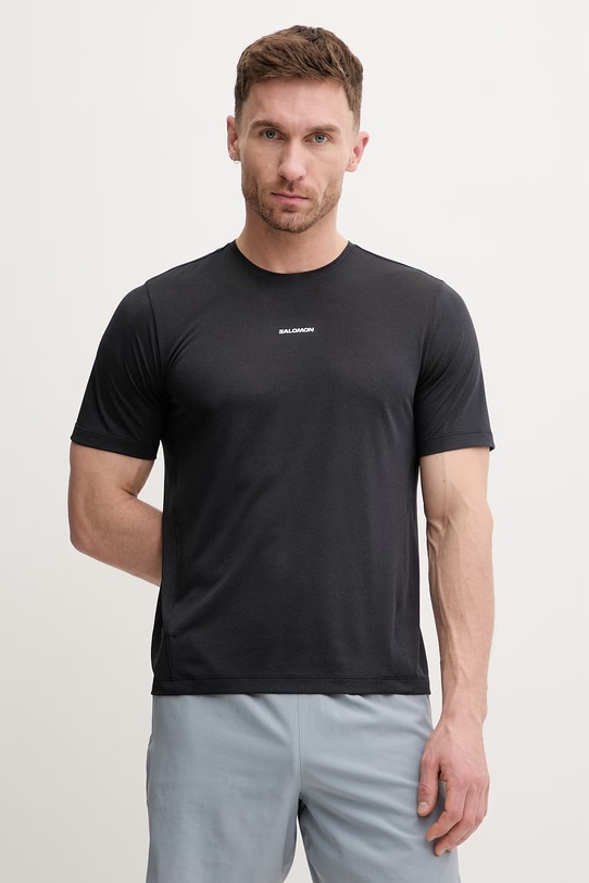 Salomon t-shirt treningowy SHKout regular czarny LC2423700