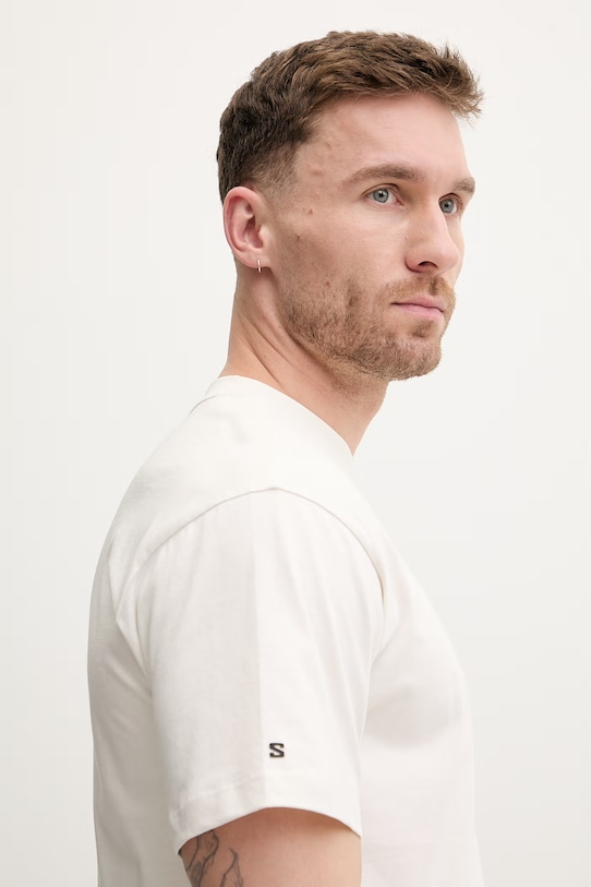 Bavlnené tričko Salomon WILD RAYS béžová LC2845500