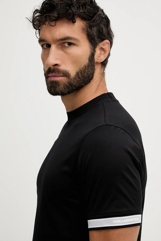 Karl Lagerfeld t-shirt bawełniany czarny 561200.755001