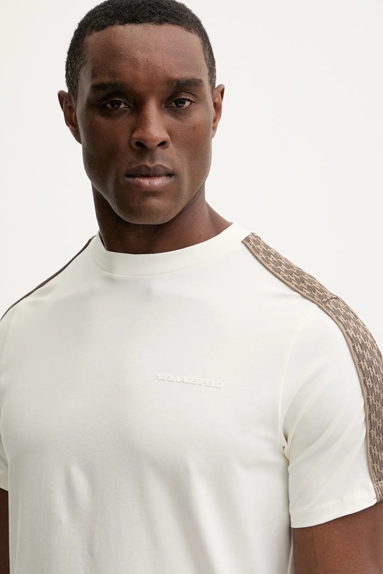 Karl Lagerfeld t-shirt beżowy 561221.755036
