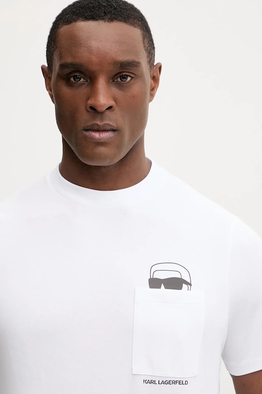 Karl Lagerfeld t-shirt biały 561221.755047