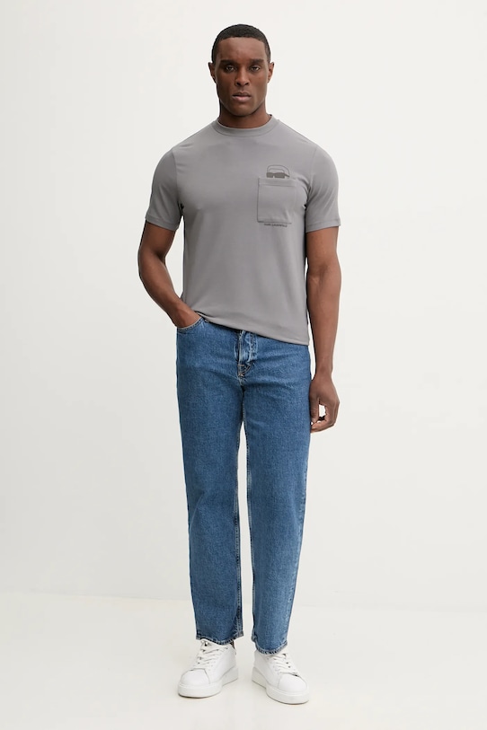 Tričko Karl Lagerfeld 561221.755047 šedá SS26