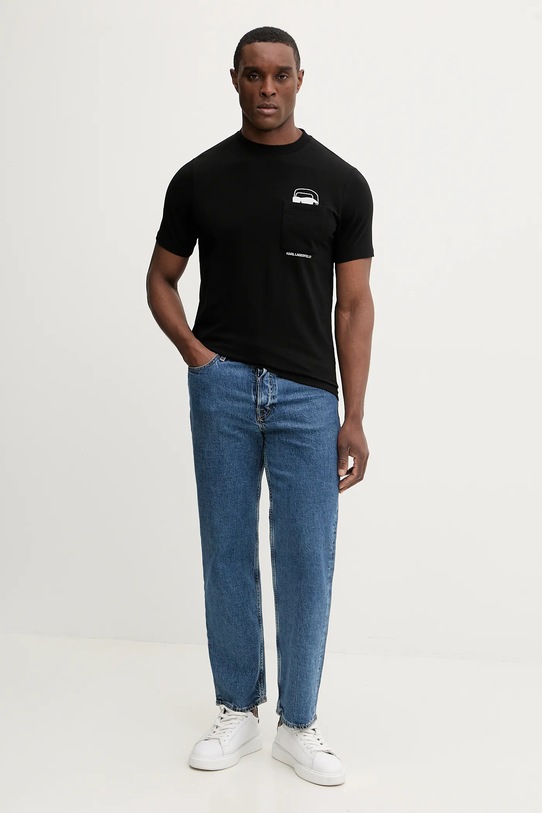 Karl Lagerfeld t-shirt 561221.755047 czarny SS26