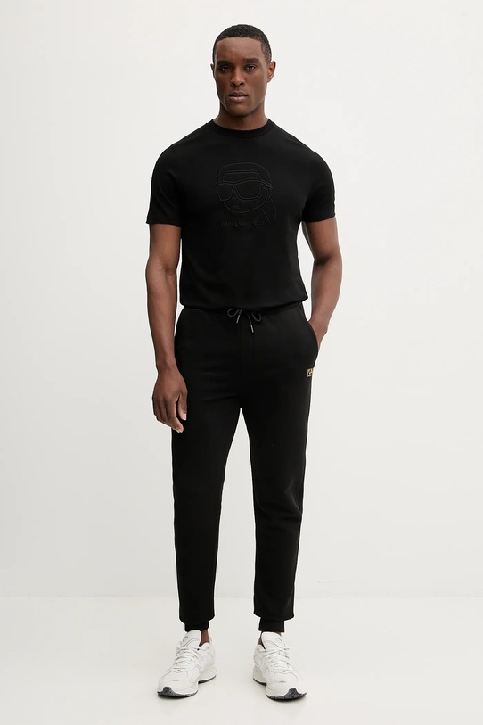 Karl Lagerfeld t-shirt bawełniany 561224.755052 czarny SS26