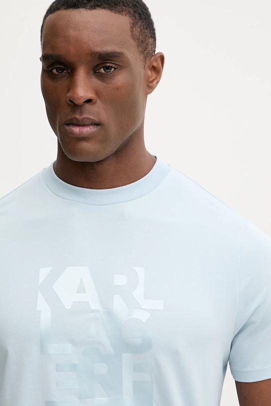 Karl Lagerfeld t-shirt niebieski 561221.755053