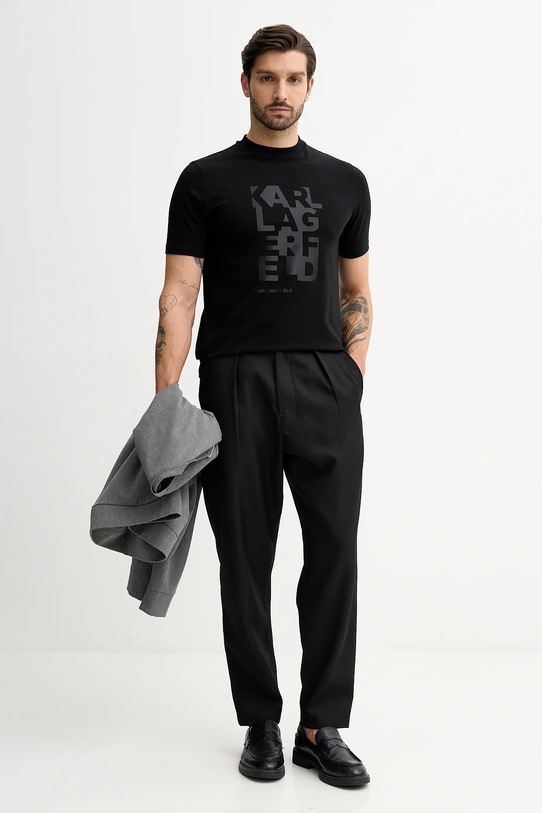 Karl Lagerfeld t-shirt 561221.755053 czarny SS26