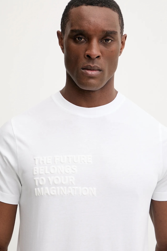 Karl Lagerfeld t-shirt bawełniany biały 561241.755061