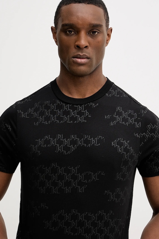 Bavlněné tričko Karl Lagerfeld černá 561251.755071