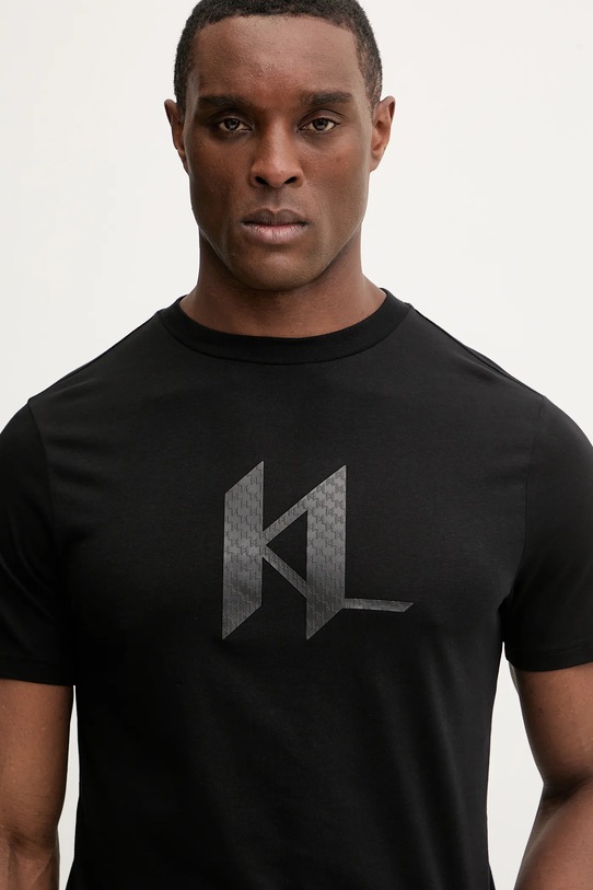 Bavlněné tričko Karl Lagerfeld černá 561252.755072
