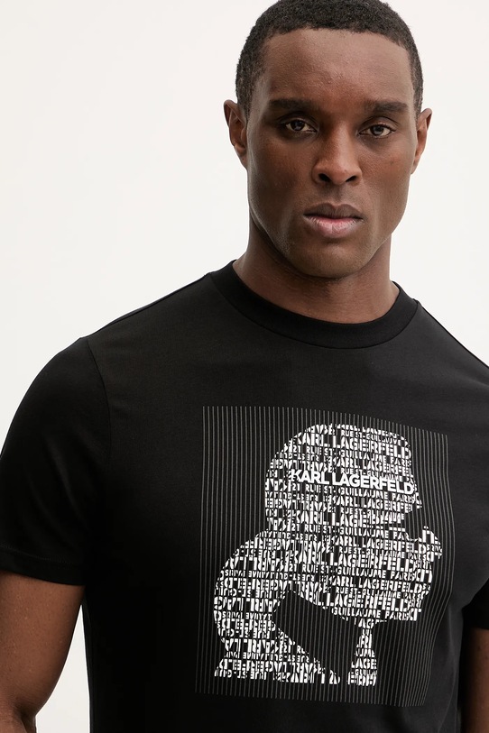 Bavlněné tričko Karl Lagerfeld černá 561252.755075