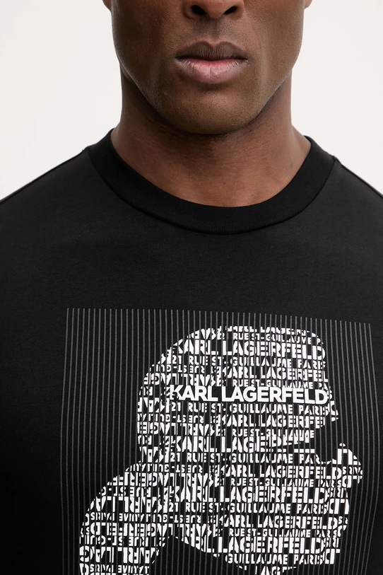 Bavlněné tričko Karl Lagerfeld 561252.755075 černá